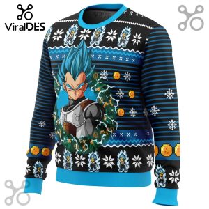 Super Saiyan Blue Vegeta Ugly Sweater 2025