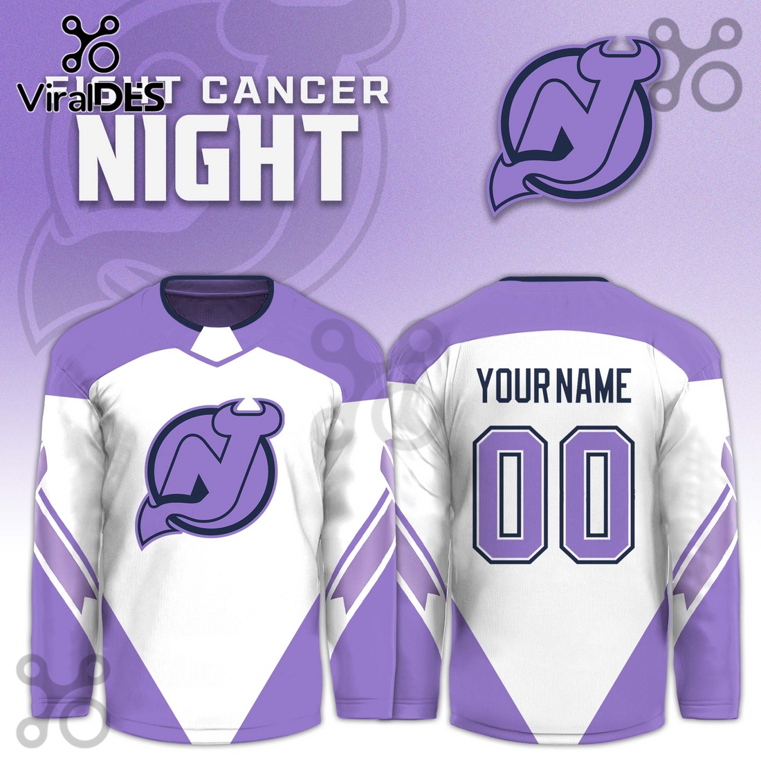 New Jersey Devils Hockey Fights Cancer Purple Jersey Limited Edition New Jersey Devils Hockey Fights Cancer Purple Jersey Limited Edition