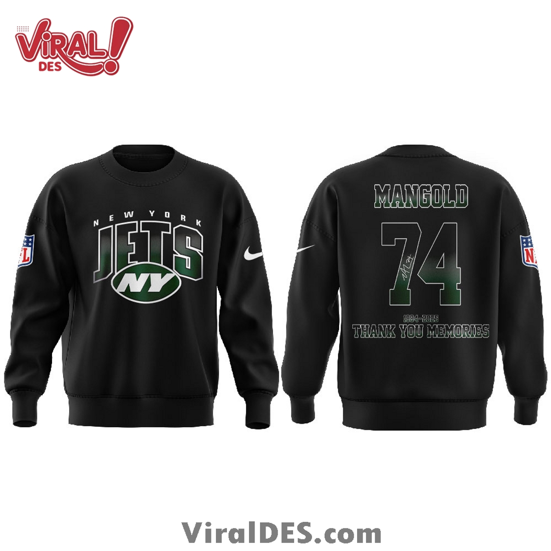 Nick Mangold Thank You Memories 1984 - 2025 Hoodie Nick Mangold Thank You Memories 1984 - 2025 Hoodie