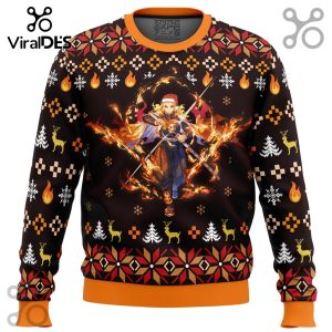 Fire Rengoku Demon Slayer Christmas Sweater