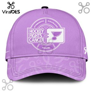 St. Louis Blues Hockey Fights Cancer Purple Ribbon Hoodie