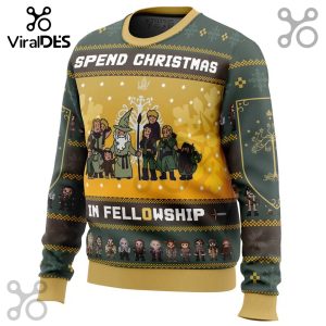 Spend Christmas in Fellowship The Lord of the Rings Ugly Sweater 2025