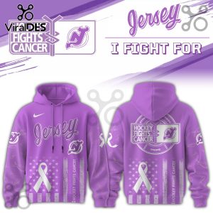 New Jersey Devils Hockey Fights Cancer Purple Ribbon Hoodie