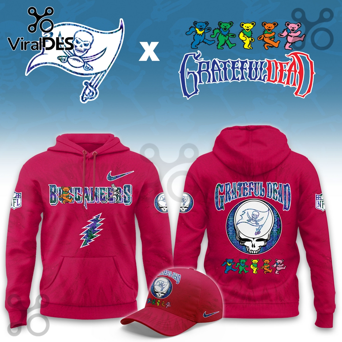 Tampa Bay Buccaneers Grateful Dead Limited Hoodie 2025 Tampa Bay Buccaneers Grateful Dead Limited Hoodie 2025