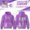 Vegas Golden Knights Hockey Fights Cancer Purple Ribbon Hoodie