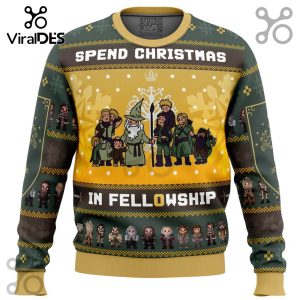 Spend Christmas in Fellowship The Lord of the Rings Ugly Sweater 2025