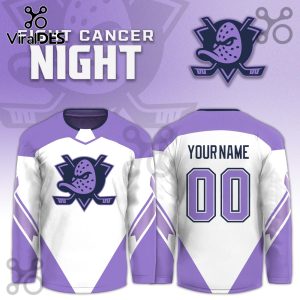 Anaheim Ducks Hockey Fights Cancer Purple Jersey Limited Edition