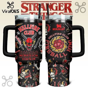 Stranger Things Black Stanley 40oz Tumbler With Handle Stranger Things Black Stanley 40oz Tumbler With Handle