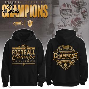 2025 Indiana Hoosiers Champions Black Hoodie And Cap