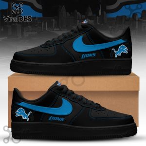 Detroit Lions Blackout Nike Air Force 1