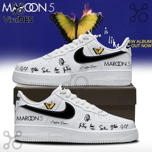 Premium Maroon 5 Love Is Like Tour White Air Force 1