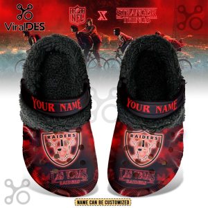 Las Vegas Raiders x Stranger Things Fleece Crocs Crocband