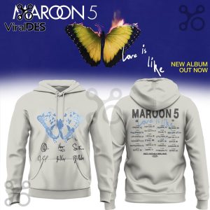 Maroon 5 Love Is Like Tour Grey Hoodie And Cap