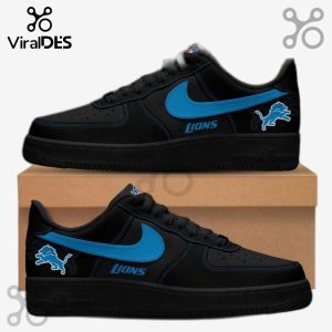 Detroit Lions Blackout Nike Air Force 1
