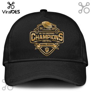 2025 Indiana Hoosiers Champions Black Hoodie And Cap
