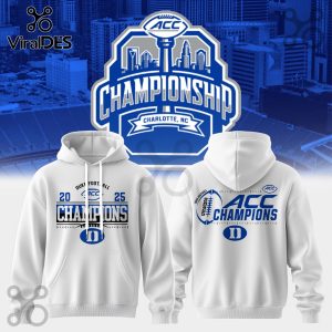 Duke Blue Devils Football 2025 Champions White Hoodie