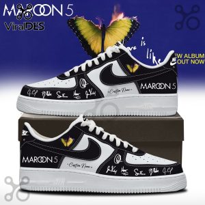 Maroon 5 Love Is Like Tour Black Air Force 1 Sneakers