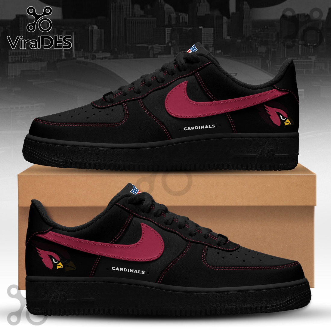 Arizona Cardinals Blackout Nike Air Force 1 Arizona Cardinals Blackout Nike Air Force 1
