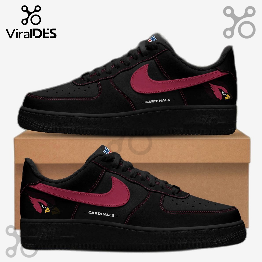 Arizona Cardinals Blackout Nike Air Force 1 Arizona Cardinals Blackout Nike Air Force 1