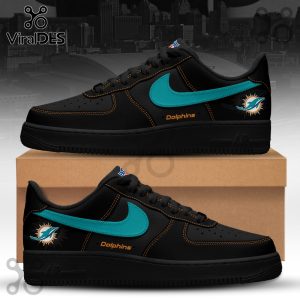 Miami Dolphins Blackout Nike Air Force 1