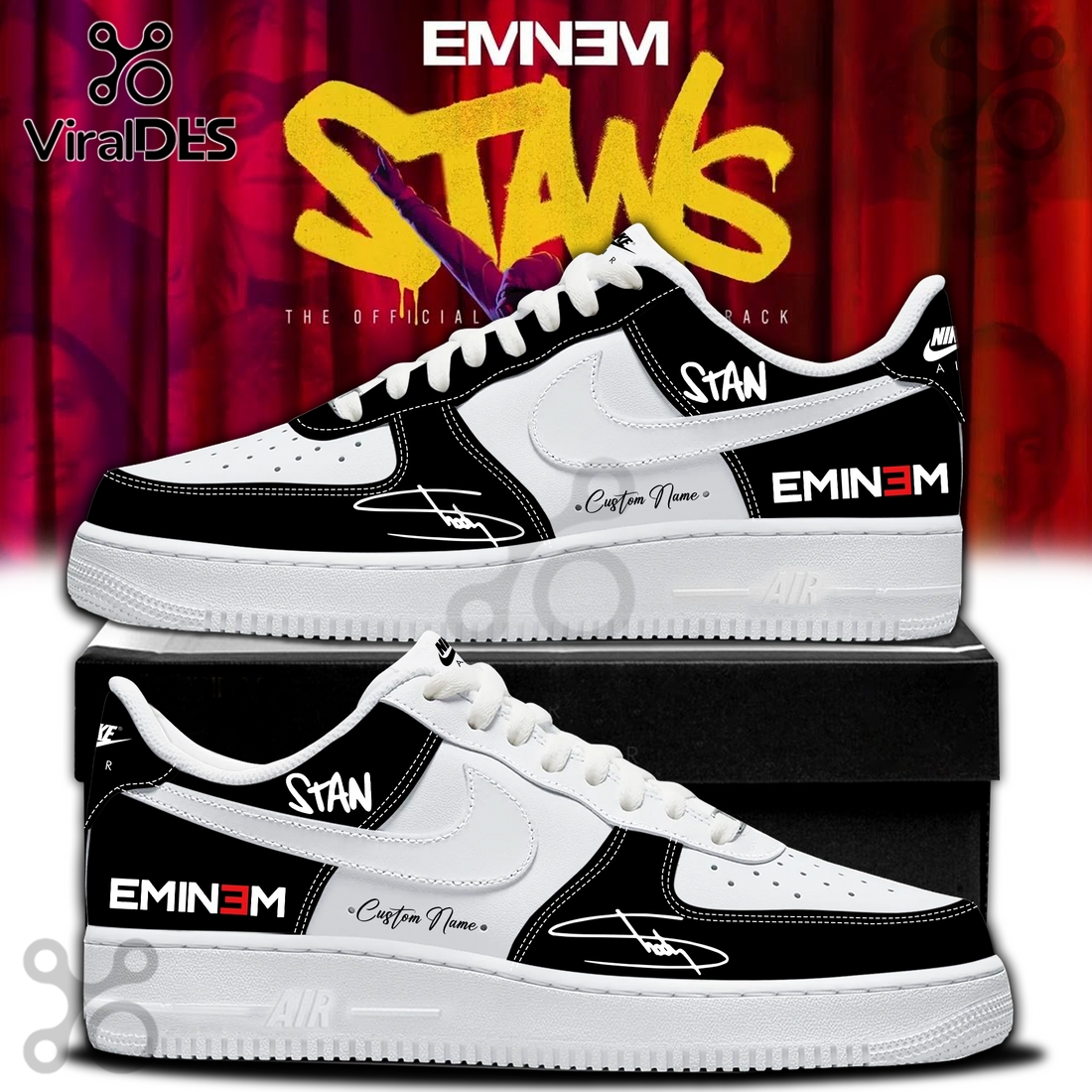 Eminem Stans Black Edition Air Jordan 1 Sneakers Eminem Stans Black Edition Air Jordan 1 Sneakers