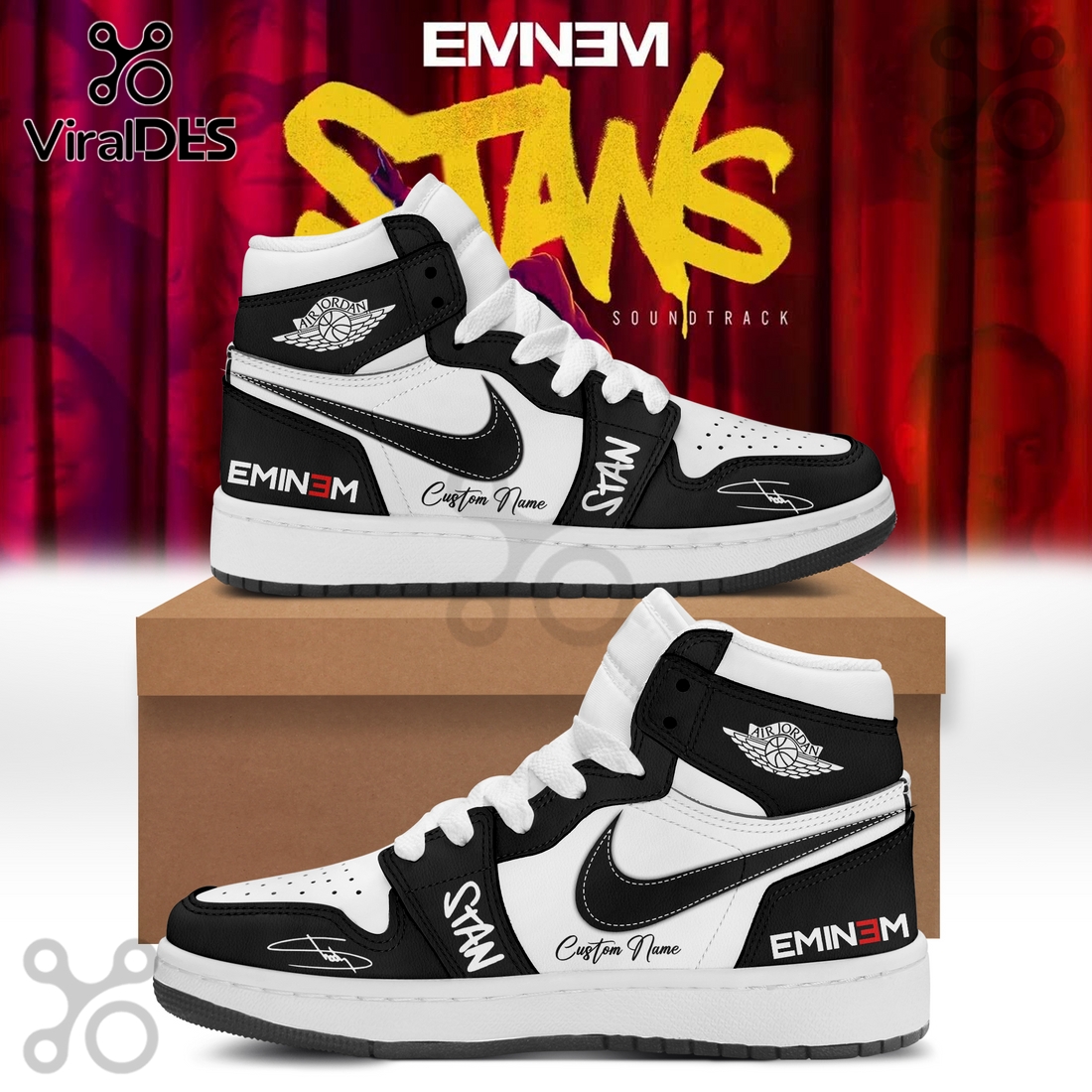 Eminem Stans Custom Air Jordan 1 Shoes Limited Edition Eminem Stans Custom Air Jordan 1 Shoes Limited Edition