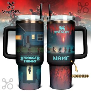 Stranger Things Custom 40oz Stainless Steel Tumbler With Handle Stranger Things Custom 40oz Stainless Steel Tumbler With Handle
