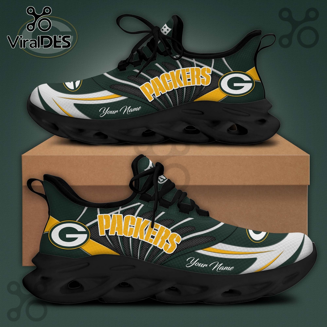 Green Bay Packers NFL Limited Edition Max Soul Shoes Green Bay Packers NFL Limited Edition Max Soul Shoes