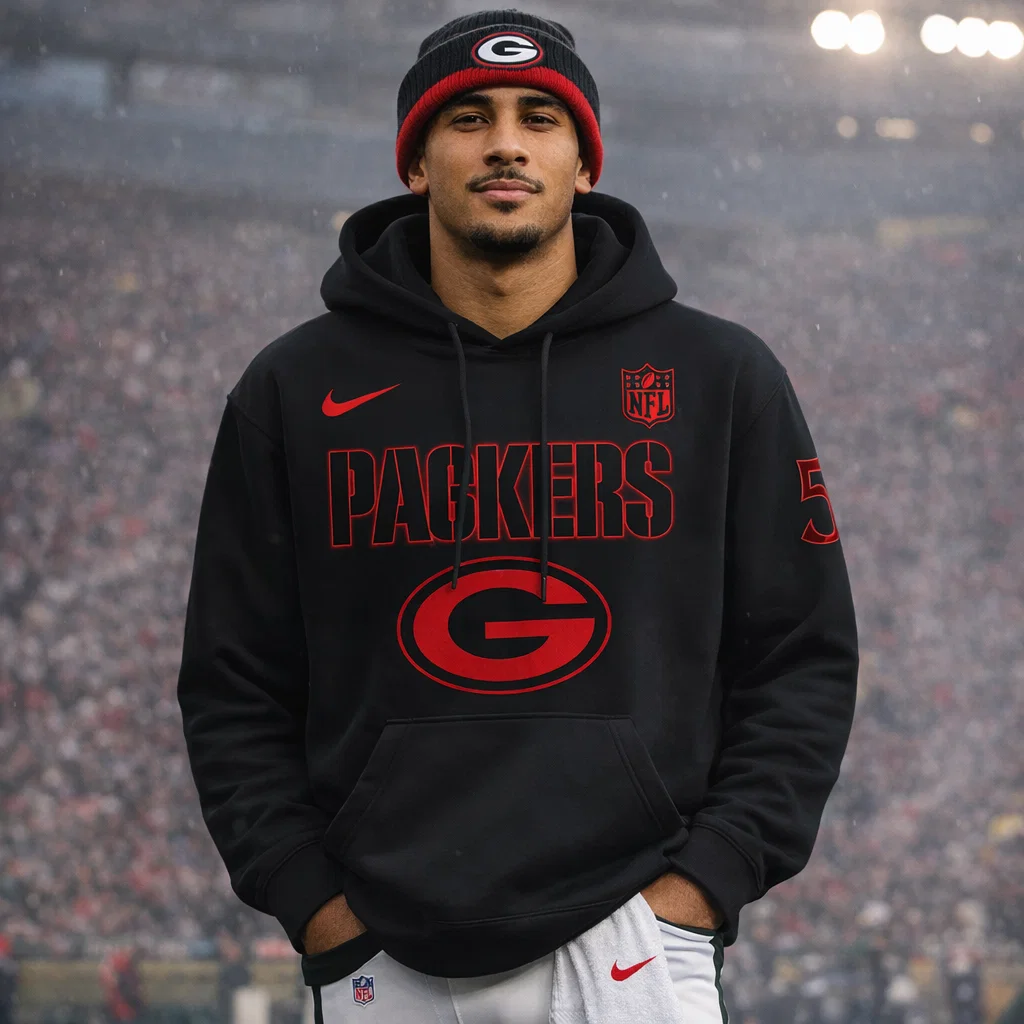 Green Bay Packers NFL Stranger Things Hoodie and Pants featuring custom NFL design and Stranger Things aesthetics