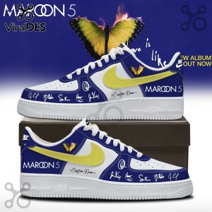 Custom Maroon 5 Love Is Like Tour Green Air Force 1 Shoes