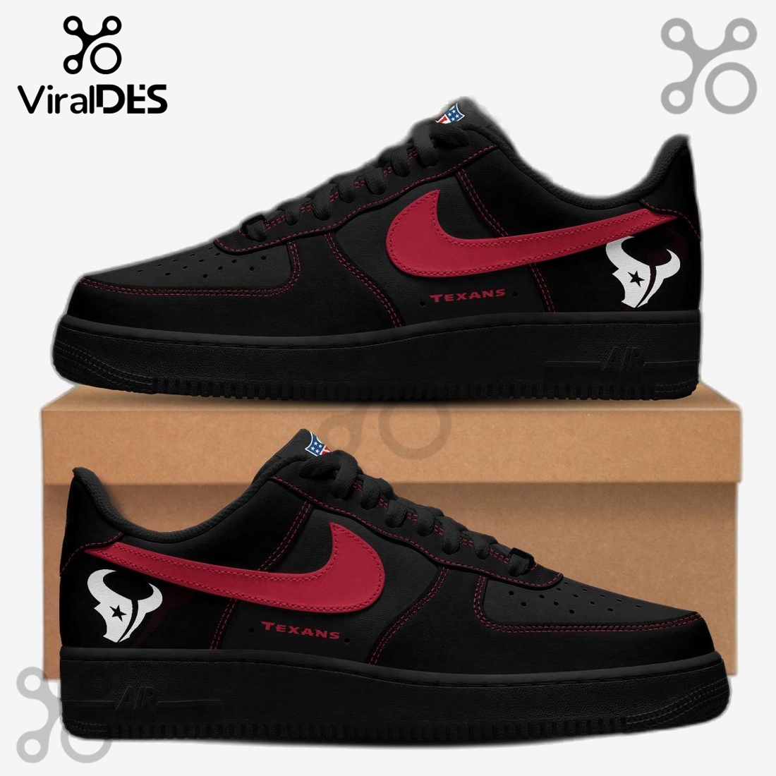 Houston Texans Blackout Nike Air Force 1