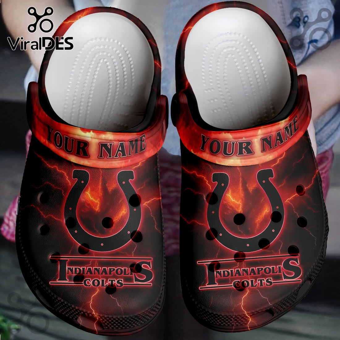 Indianapolis Colts x Stranger Things Crocs Crocband Clogs Indianapolis Colts x Stranger Things Crocs Crocband Clogs