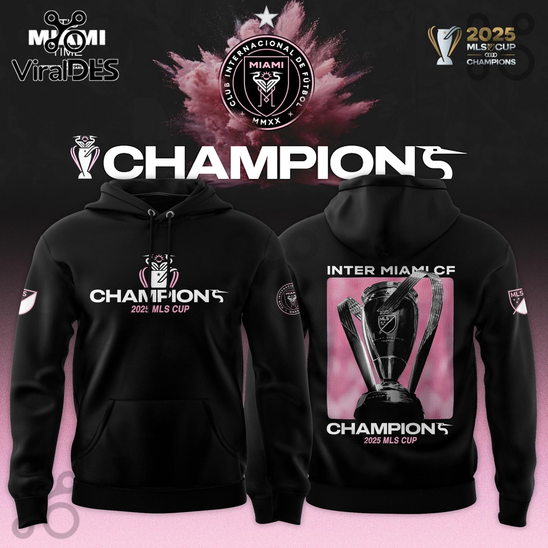 Inter Miami CF 2025 MLS Cup Champions Limited Hoodie And Pants Inter Miami CF 2025 MLS Cup Champions Limited Hoodie And Pants