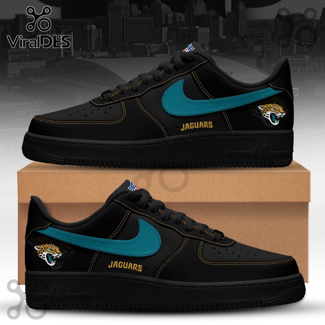 Jacksonville Jaguars Blackout Nike Air Force 1