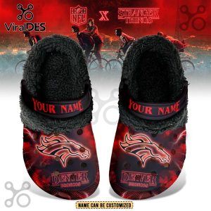 Denver Broncos x Stranger Things Fleece Crocs Crocband