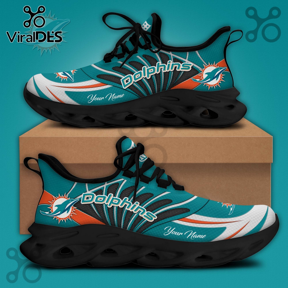 Miami Dolphins NFL Limited Edition Max Soul Shoes Miami Dolphins NFL Limited Edition Max Soul Shoes