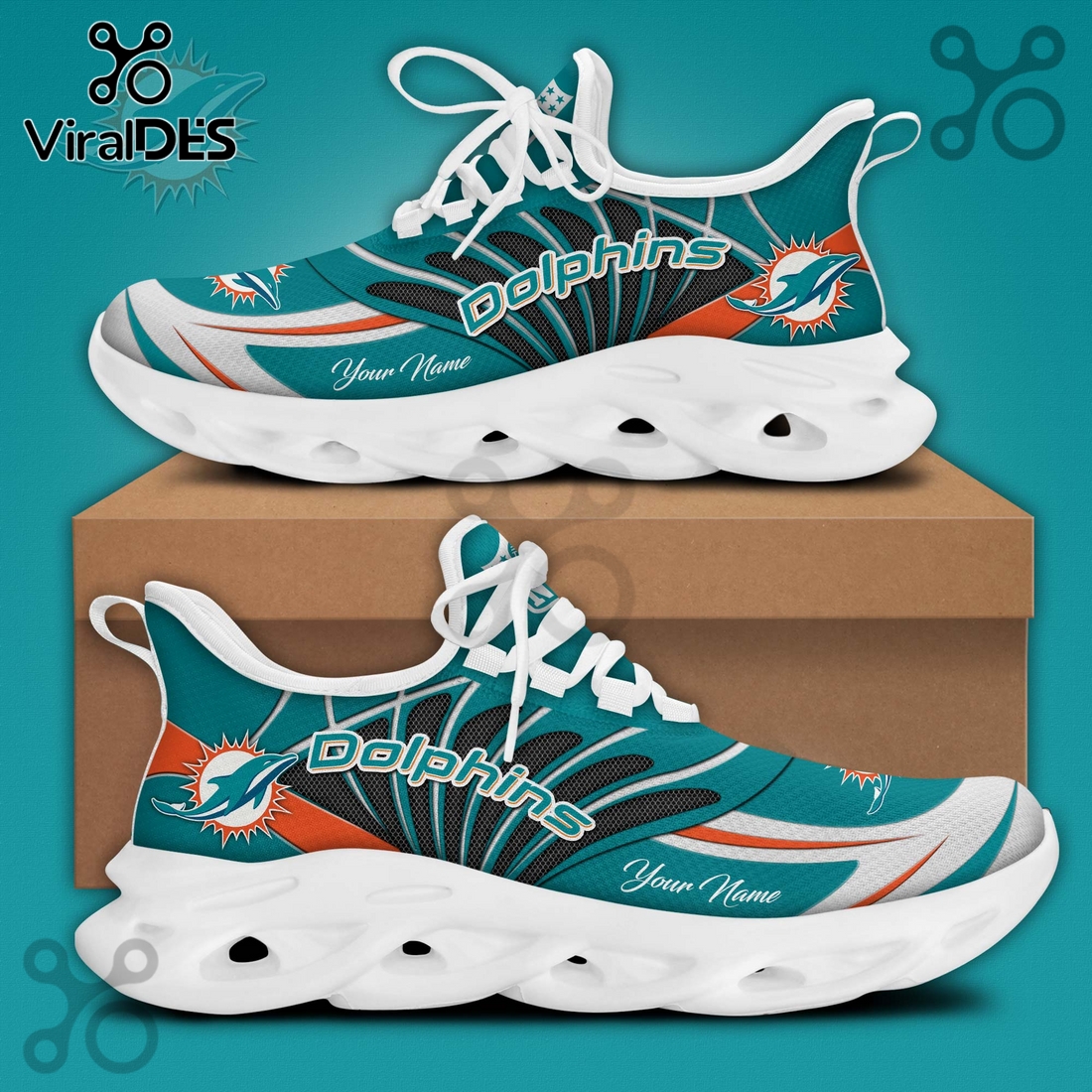 Miami Dolphins NFL Limited Edition Max Soul Shoes Miami Dolphins NFL Limited Edition Max Soul Shoes
