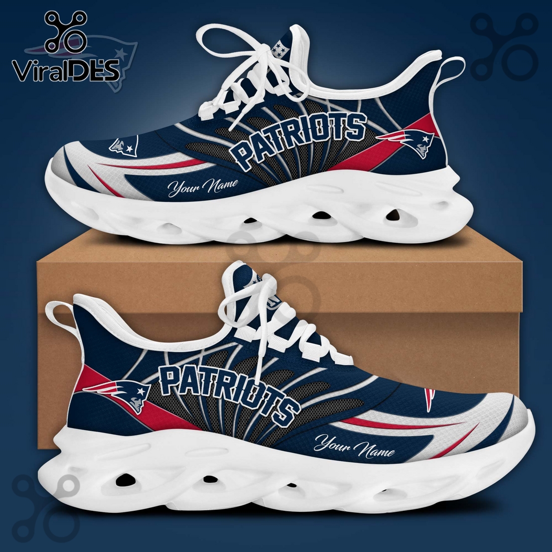 New England Patriots NFL Limited Edition Max Soul Shoes New England Patriots NFL Limited Edition Max Soul Shoes
