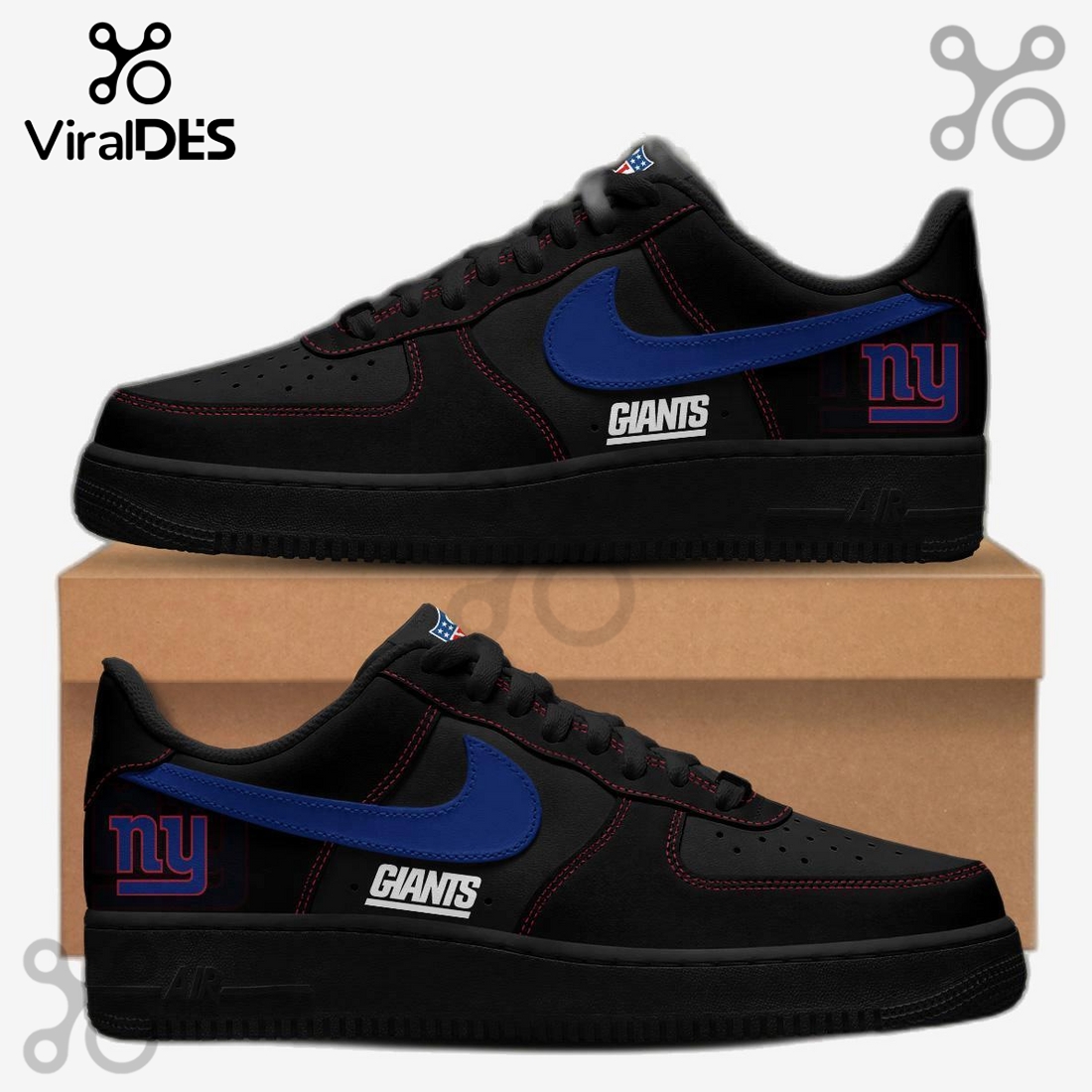 New York Giants Blackout Nike Air Force 1