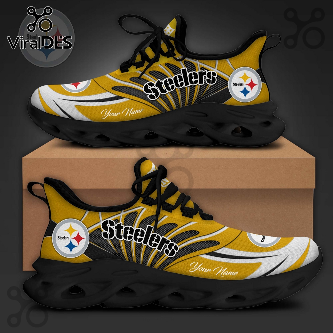 Pittsburgh Steelers NFL Limited Edition Max Soul Shoes Pittsburgh Steelers NFL Limited Edition Max Soul Shoes