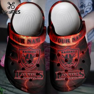 Las Vegas Raiders x Stranger Things Crocs Crocband Clogs