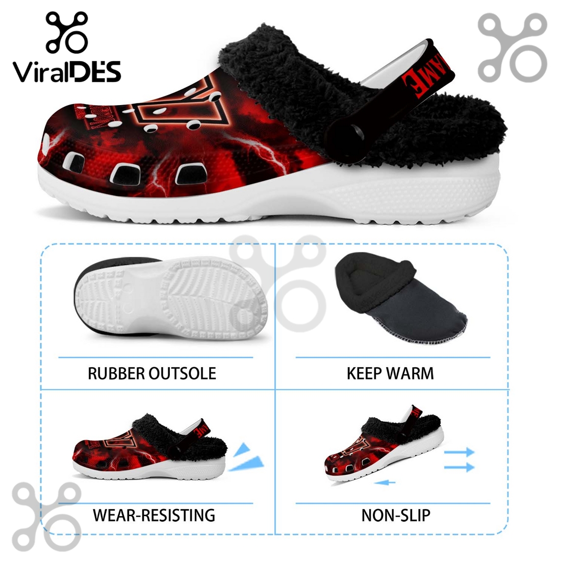 Washington Commanders x Stranger Things Fleece Crocs Crocband Washington Commanders x Stranger Things Fleece Crocs Crocband