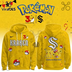 Seattle Kraken NHL x Pokemon 30th Anniversary Hoodie And Joggers
