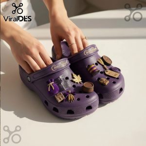Premium Crown Royal Crocs Clogs With Charms