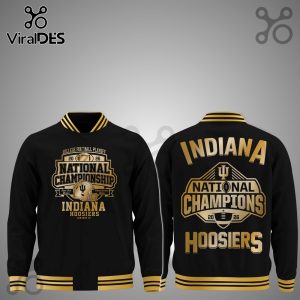 Indiana Hoosiers 2026 National Champions Black Baseball Jacket