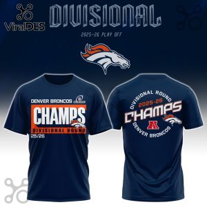 Denver Broncos 25 26 Play Off Champions Navy Hoodie