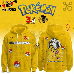 Chicago Blackhawks NHL x Pokemon 30th Anniversary Hoodie And Joggers