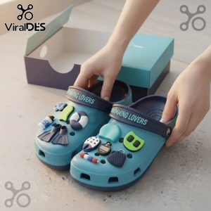 Swimming Lovers Premium Crocs Clogs With Charms