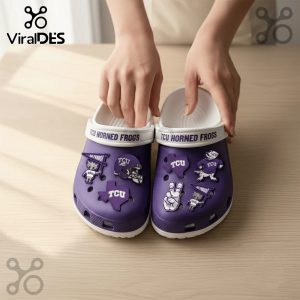 Premium TCU Horned Frogs Crocs With Charms