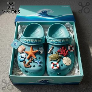 Ocean Premium Crocs Clogs With Charms